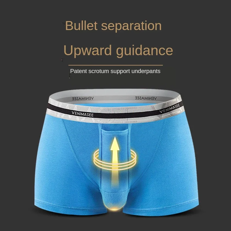 Separation Boxer Men Penis Hole Underwear Male Big Cock Boxers U Convex Panties Lager Pouch Undershorts Soft Sexy Lingerie Mens