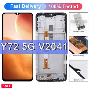 Bilashmart Y72 Display Vivo Y72 5G V2041 LCD Display Touch Screen Assembly Replacement Parts Vivo Y72 Display Screen
