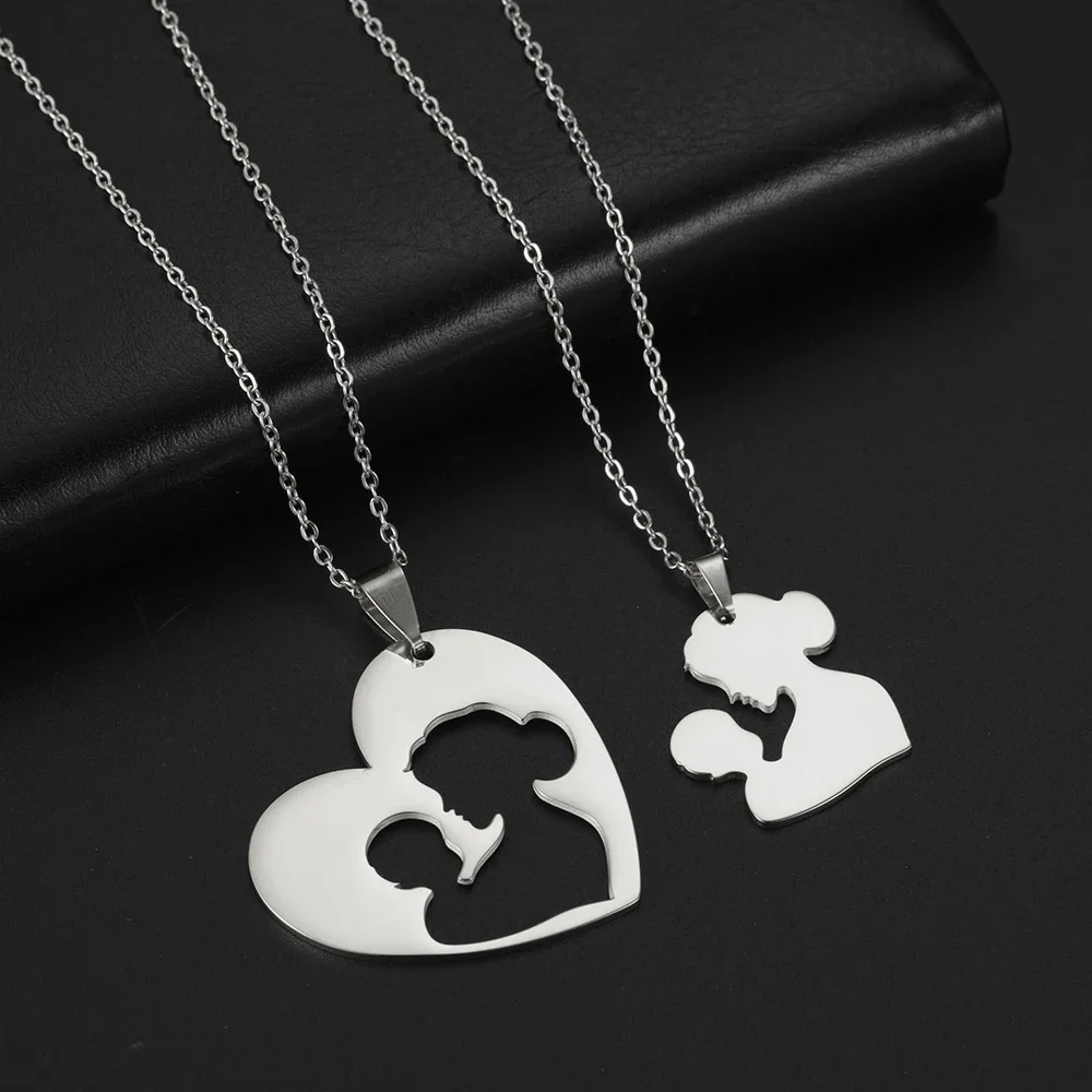 Skyrim Mom Love Set Pendant Stainless Steel Necklace as a Fashion Jewelry Gift for Female Wives and Mothers