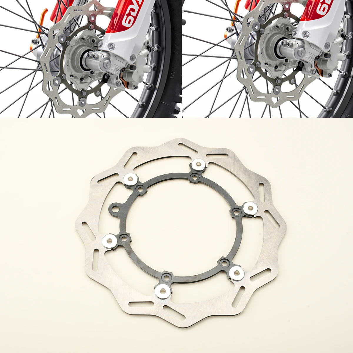 

Motorcycles 260MM Front Floating Brake Disc Rotor For KTM XC XCF XCW SX SXF EXC EXCF TPi 6D For Husqvarna FE TE FC TC TX FX
