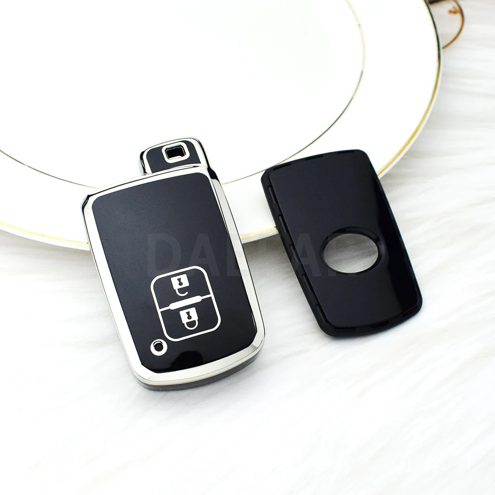 2 زر حامل من البولي يوريثان شل لتويوتا كامري RAV4 أفالون أوريس 2 3 4 أزرار الذكية بدون مفتاح حامل حامي غطاء مفتاح السيارة حقيبة