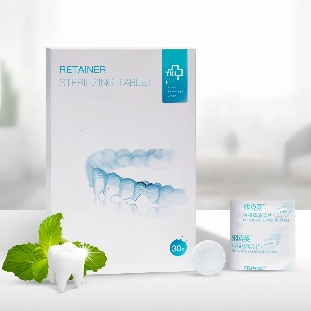 Denture Cleaner Tablet Teeth Aligner Cleaning Wafers Oral Care Effervescent Tablet for Dental Appliances Stain Removal Whitening