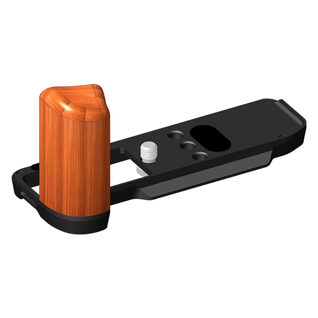 Быстросъемная пластина для Fuji XM5, деревянная ручка с винтом 1/4 для камеры Fujifilm X-M5, алюминиевая основа, L-образная монтажная пластина