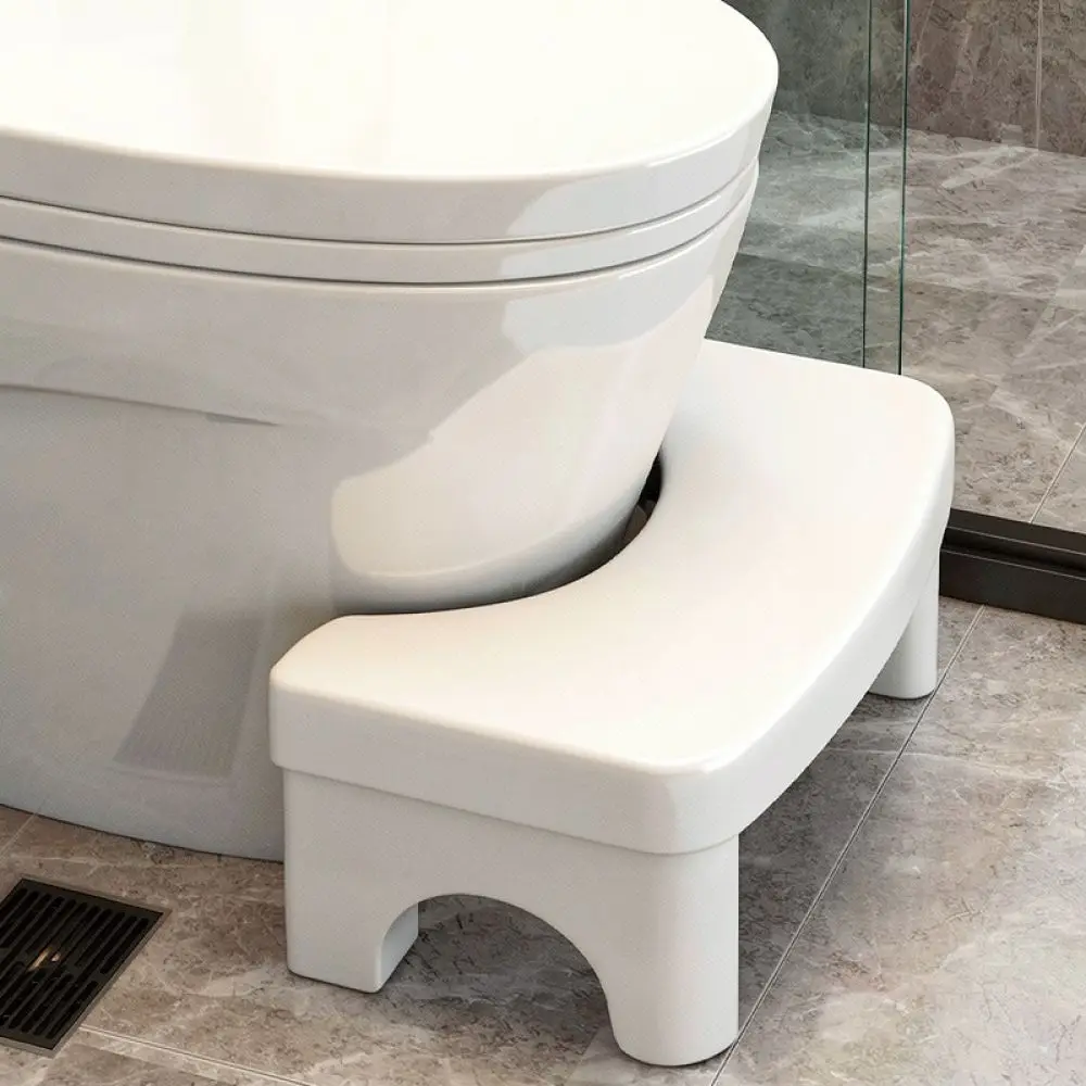 Sturdy Plastic Toilet Foot Stool Ergonomic Bathroom Footrest For Optimal Posture Non Slip Home Health Aid