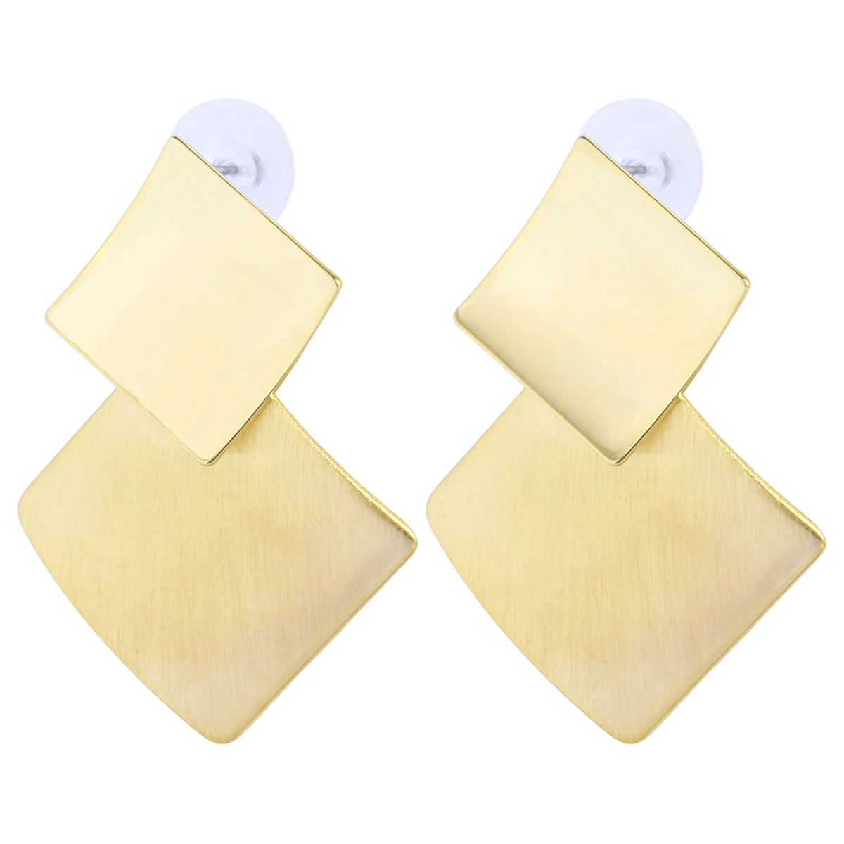 

Stylish Fashion Statement Geometric Square Dangle Earring Gold Silver Color Metal Drop Earring Women Jewelry Sweet Girls Gift