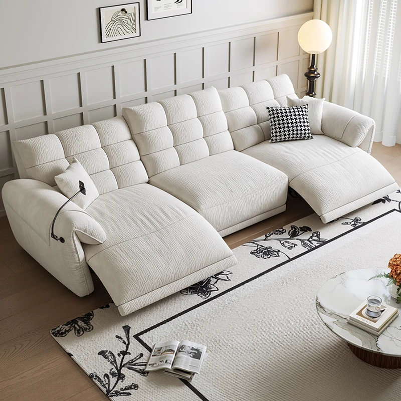 أرائك غرفة المعيشة المصممة باللون البيج بمقعدين أرائك غرفة المعيشة الفاخرة الناعمة الاسكندنافية منتفخة للنوم أثاث منزلي للاسترخاء #4