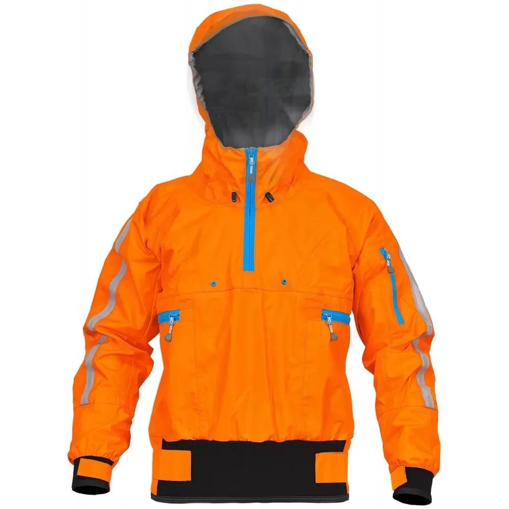 Men's Nautical Sailing Jacket for Kayaking Rafting Fishing Warm Breathable With Windproof Hood With Reflective Stripes On Front