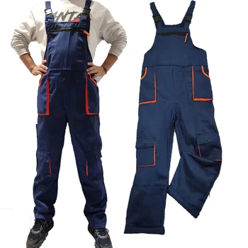 Bib Overall For Men Women Work Clothes Fly Pockets Painter Coveralls Costume Jumpsuit Mechanic Repairman Uniform Strap Pants4xl