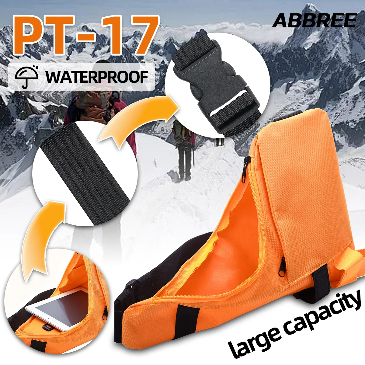 Bolsa ABBREE en L para walkie UV-5R – Táctica impermeable manos libres - imagen 4