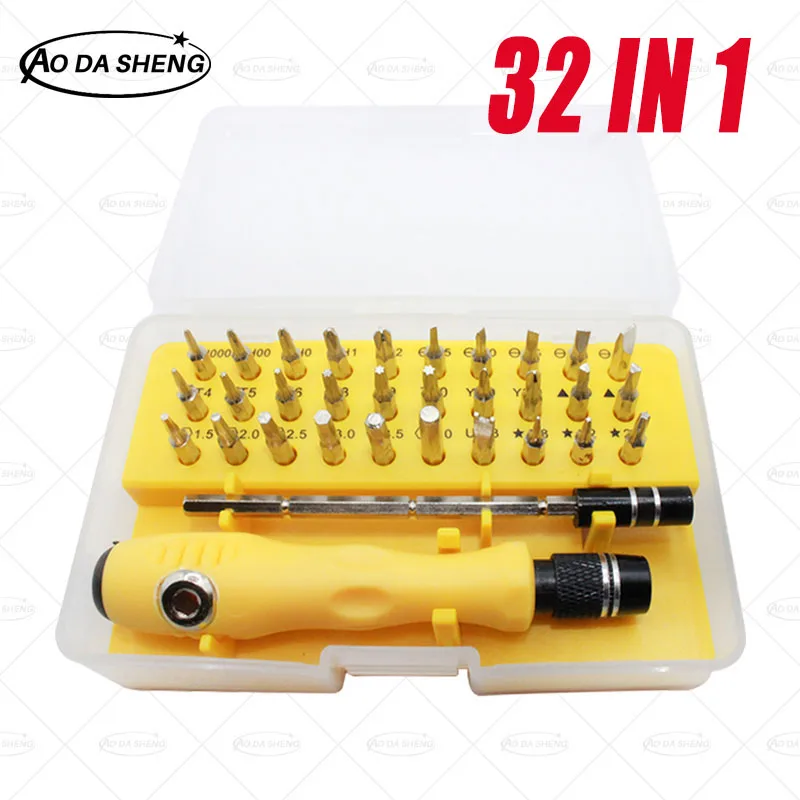 

XMSJ Screwdriver Set Magnetic Precision 32 In 1 Screwdriver Bits Repair Torx Screw Driver For Phone Laptop Non-slip Hand Tool