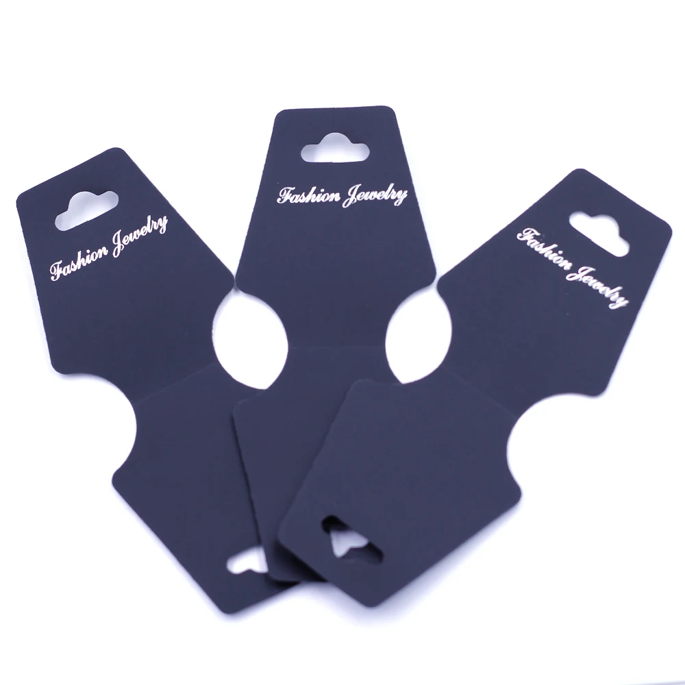 

200PCS New Plastic Foldable Necklace Key Rings Jewelry Display Packing Cards 125mm Long Hangable DIY Crafts Package Accessories