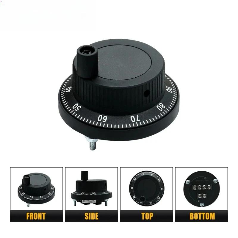 Plastic Handwheel CNC Pulser 61mm Pulse 100 25 5V 24V 4Pin 6Pin Manual Pulse Generator Hand Wheel CNC Machine Rotary PLC Encoder