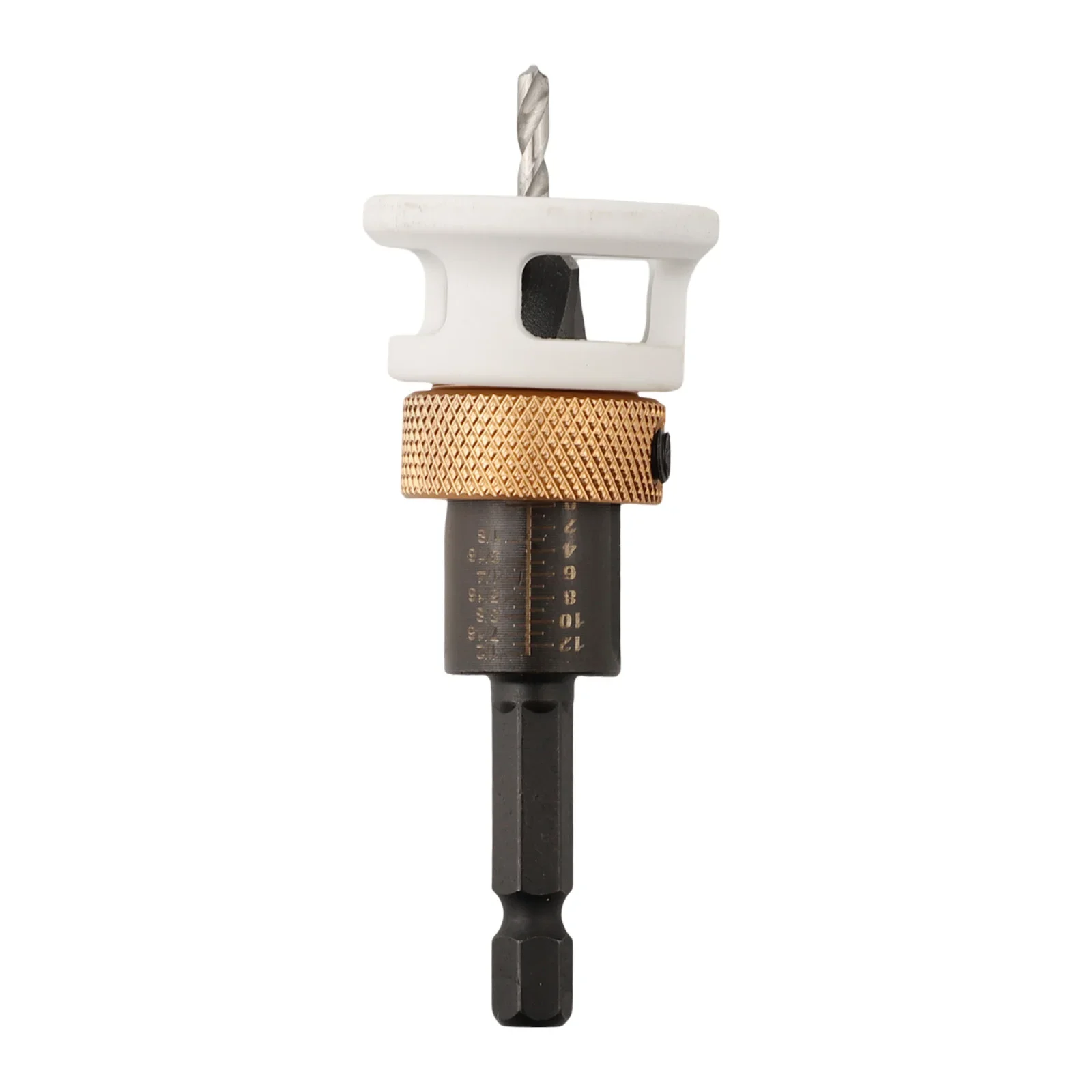 Countersink เจาะ Bits ความลึกหยุด Hex Shank Hole เปิดไม้อลูมิเนียมจํากัด 4 ใบมีดเจาะเครื่องมือ Chamfering