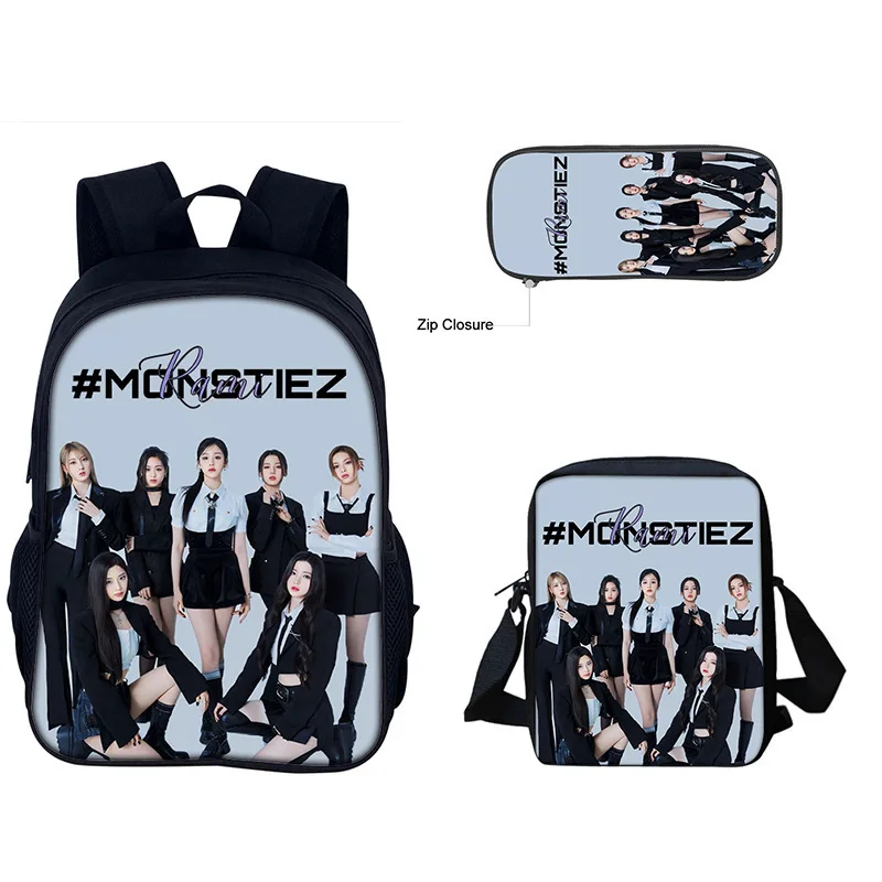 

Fashion Novelty BABY MONSTER 3D Print 3pcs/Set pupil School Bags Laptop Daypack Backpack Inclined shoulder bag Pencil Case