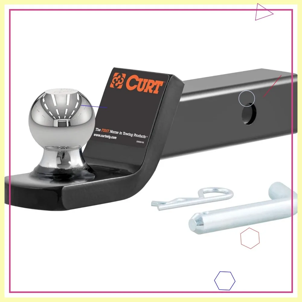 

Heavy-Duty Trailer Hitch Mount with 2-Inch Ball & Pin, Fits 2-In Receiver, 7500 lbs Capacity, 2-Inch Drop