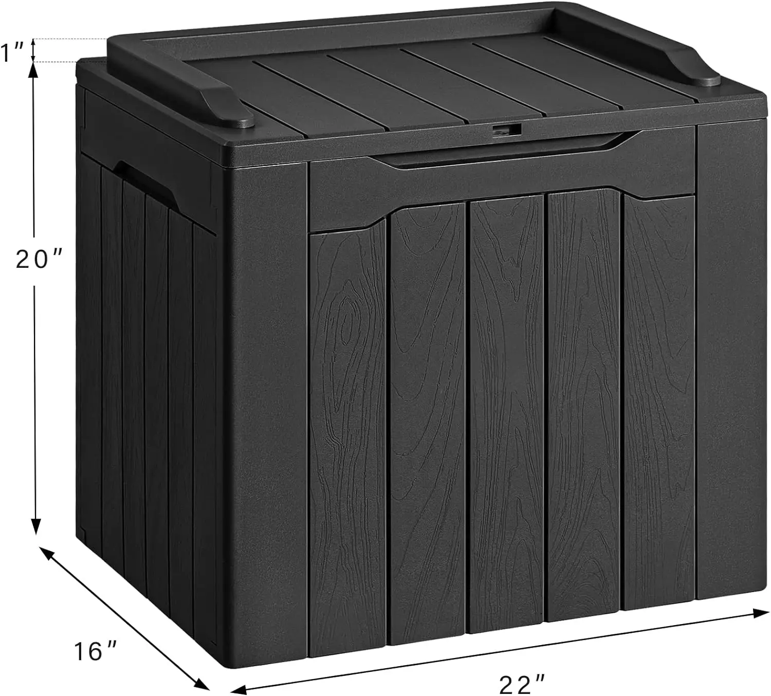 Caja de cubierta de resina para exteriores e interiores, caja de almacenamiento de terraza impermeable, almohadilla de accesorios para piscina, caja de almacenamiento de herramientas de jardín