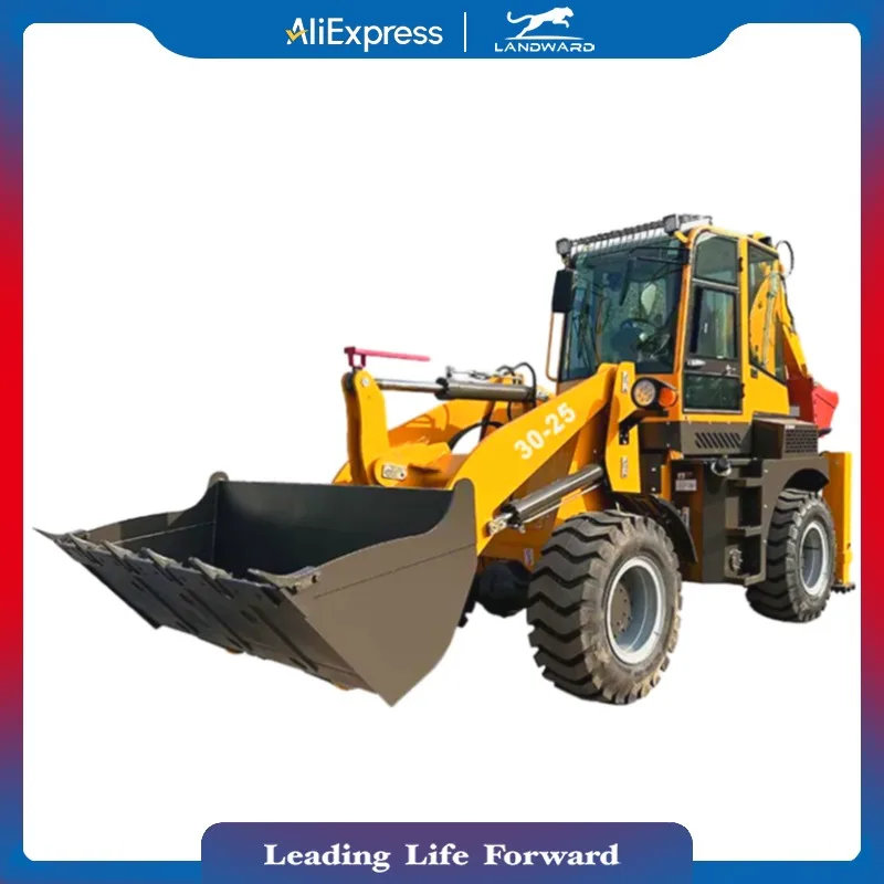 LW388H Mini Backhoe Loader Agricultural Machinery Equipment 4×4 Diesel Wheel Loader Excavator Tractor Price Wholesale Customized