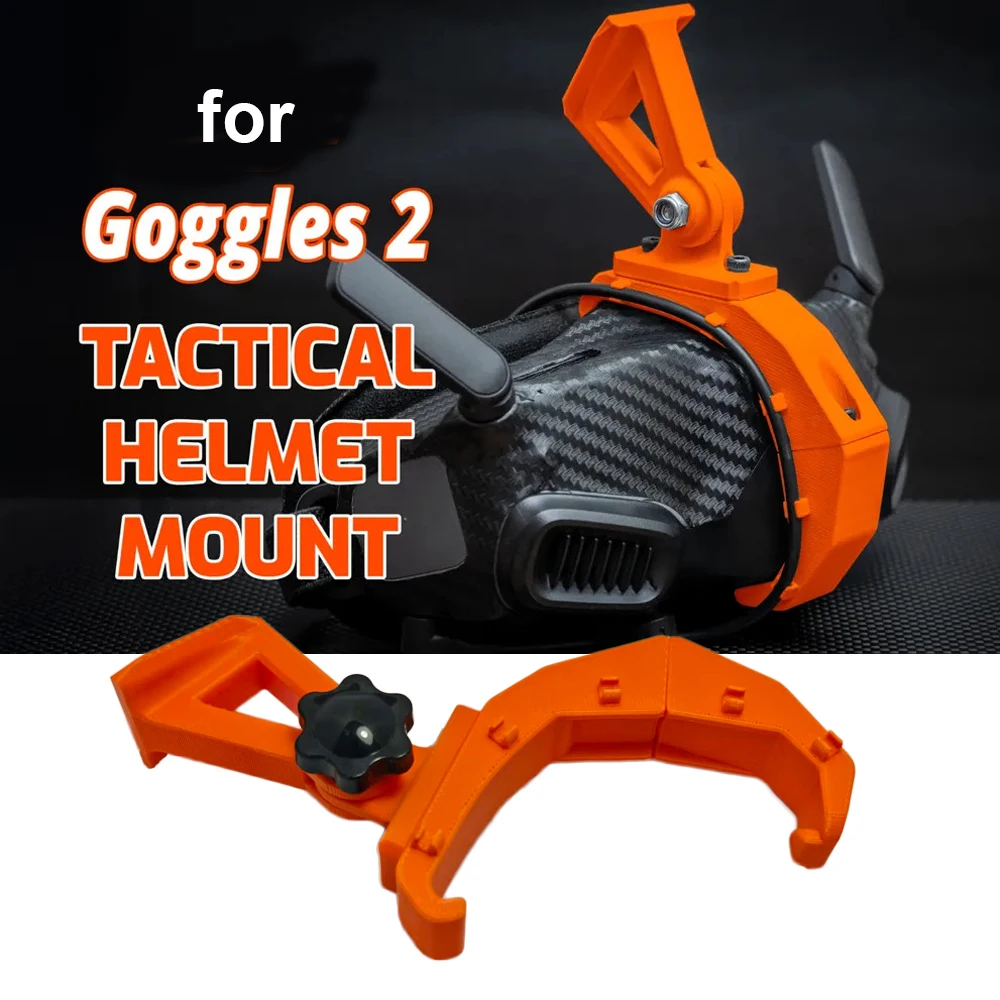 

PETG 3D Printed Helmet Mount Adapter for DJI Goggles 2 Compatible with for Wilcox L4 G24 tactical helmet