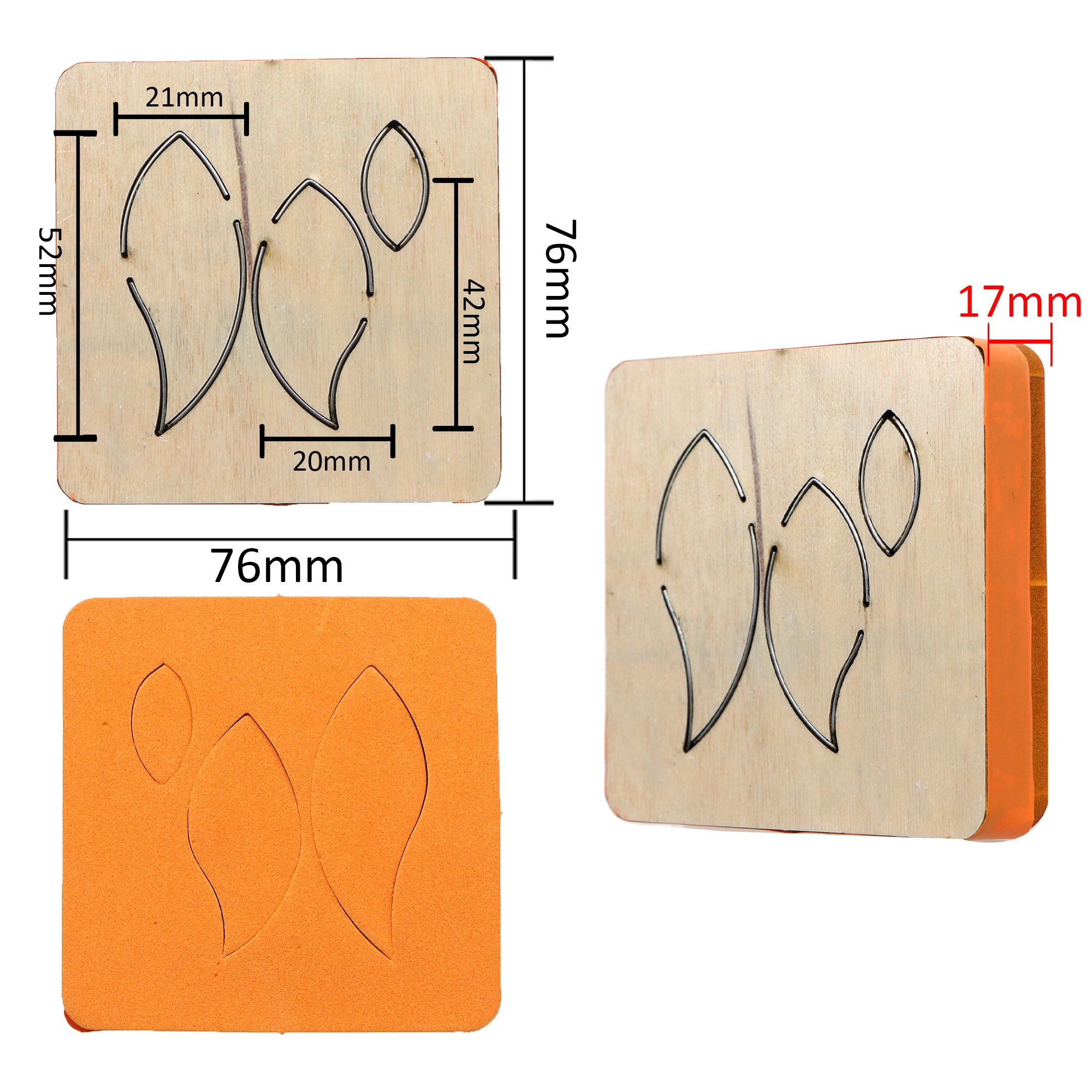 Diy Knife Mold Earrings Wooden Cutting Dies Non-woven Leather Cutting For Common Big Shot And Machines Scrapbook Die Cut