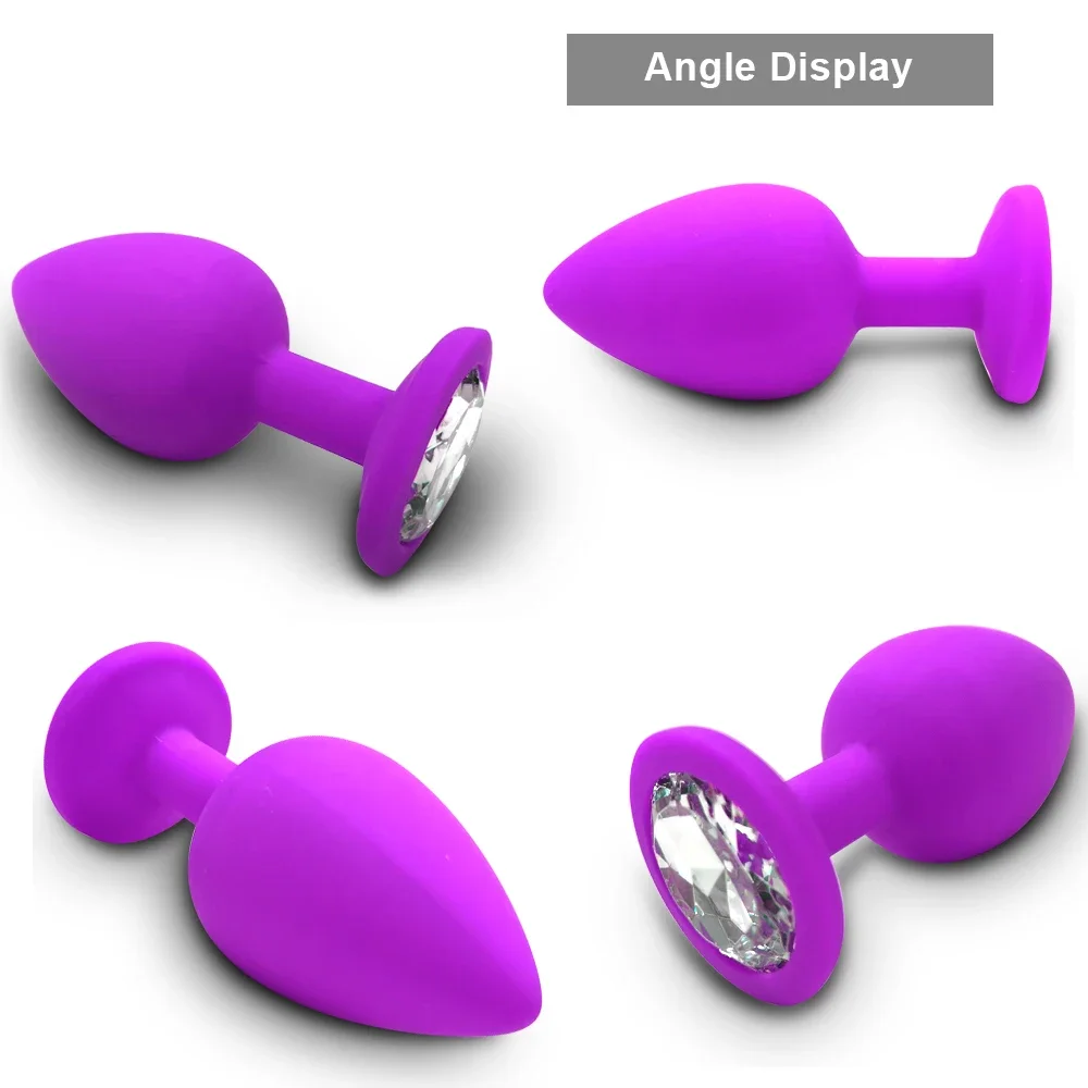 Tappo anale in silicone in 3 misure, plug anale unisex, ferma-sesso, giocattoli per adulti per uomini/donne, allenatore anale, massaggiatore prostatico, dildo per coppie_voghion.com