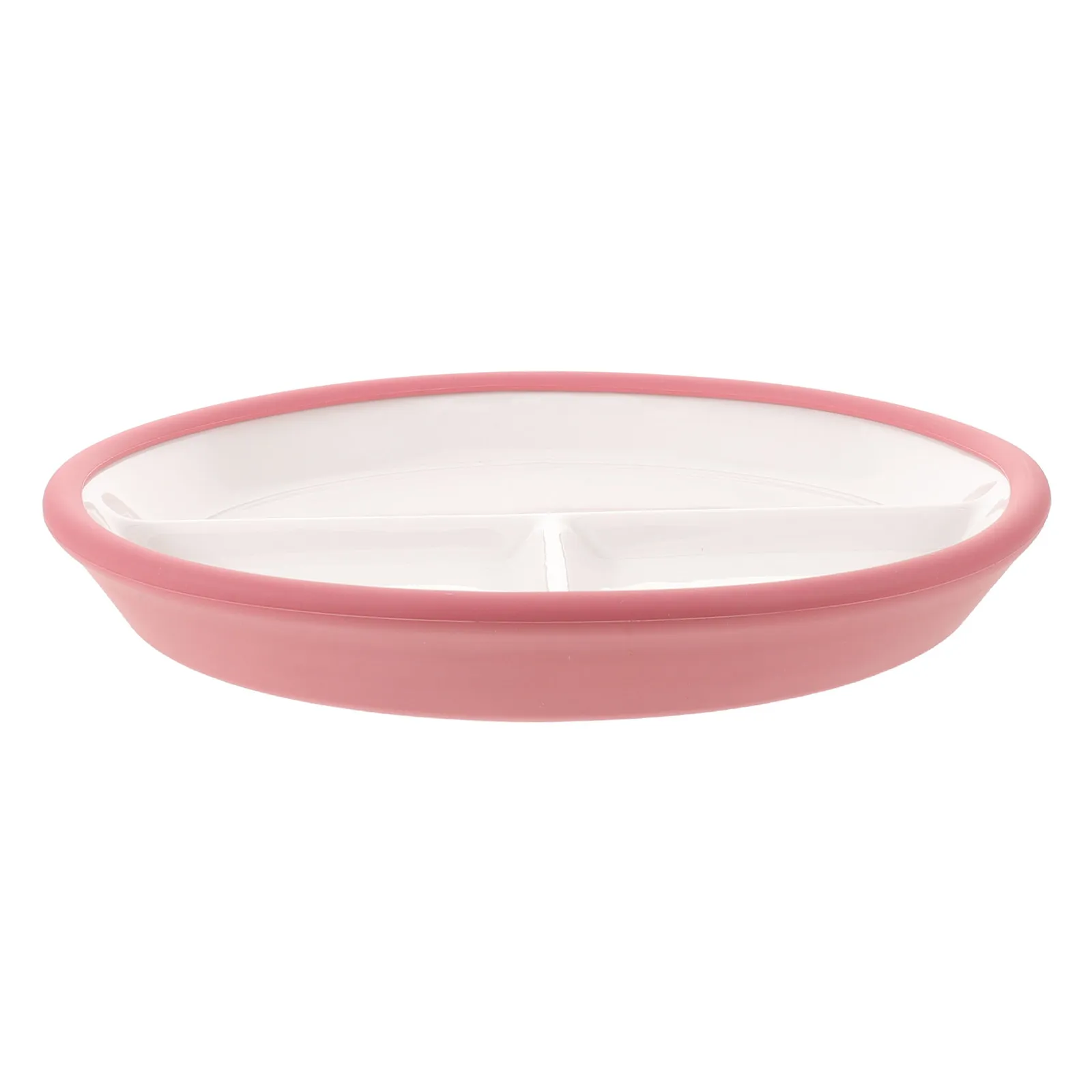 Divided Ceramic Cereal Bowl 3 Section Breakfast Dish Microwave Oven Safe Portion Control Dry Wet Foods Anti Soggy Bowl