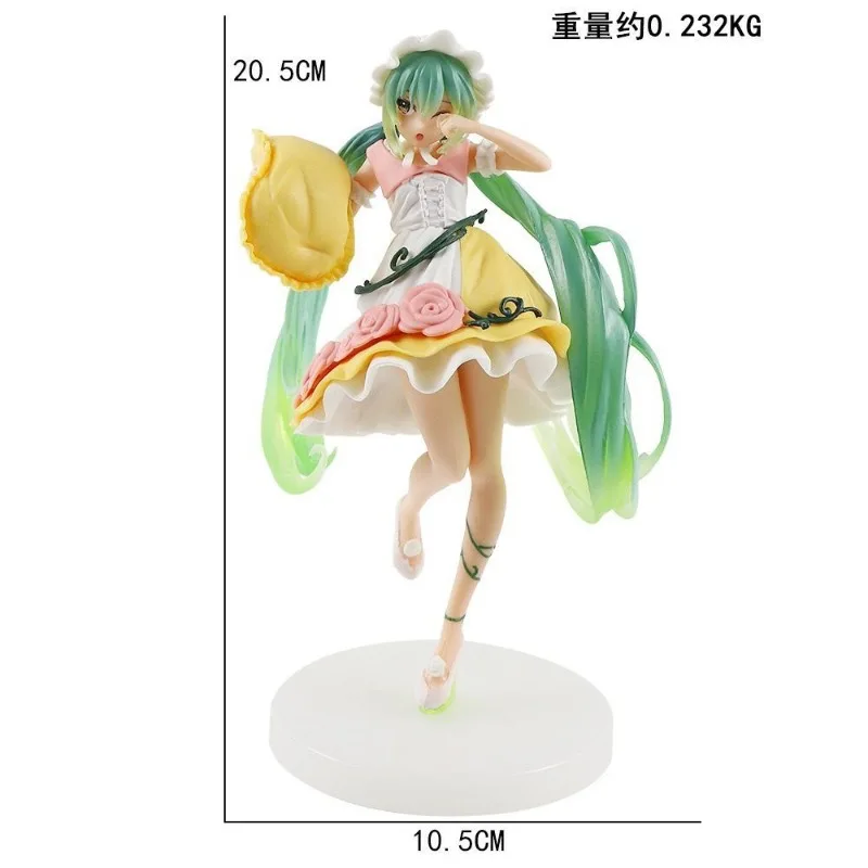 Hatsune miku bandai anime figura bela adormecida raiponce coleção boneca chassi de mesa ornamento do carro presente aniversário crianças brinquedos