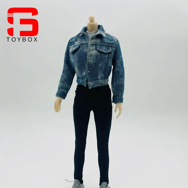 1/6 Scale Female Trendy Denim Jacket Clothes Model Fit 12-inch Soldier Action Figure Body Dolls