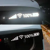 Auto Rear Windshield Stickers 5G Signal WiFi Power Reflective Truck Automobile Window Vinyl Decals on Car Mobile Phone Decor