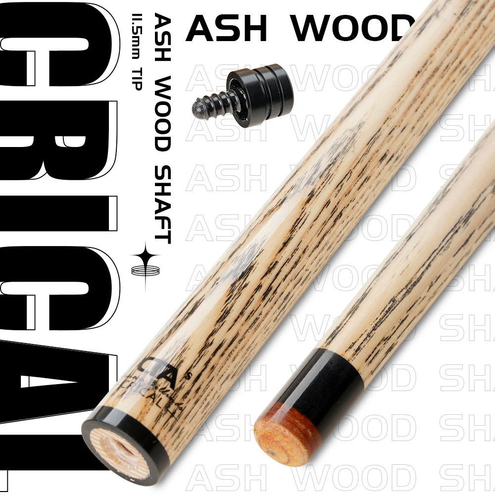 CRICAL Ash Single Shaft for Pool Cue with Tiger Tip and  Ash Wood Shaft 10.5/11.5mm Single Shaft for Billiard Cues