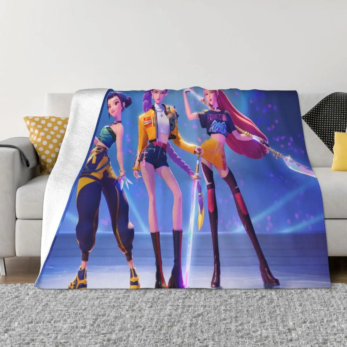 

K Pop Demon Hunters Kpop 001313 Bedroom Bed Blanket print blanket comfort warm soft blankets for winter Throw Blanket