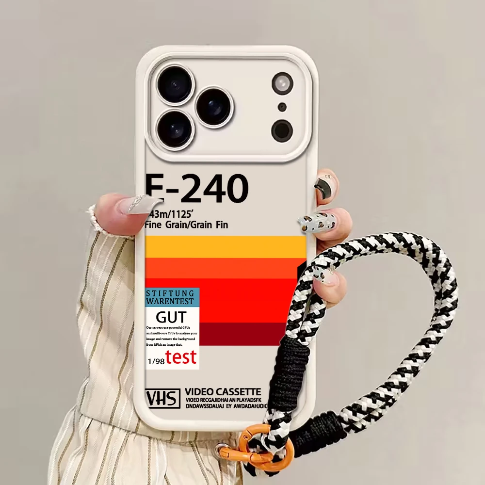 Y2K Retro Industriestil Silikonhülle für iPhone 16 17 Pro Max Hüllen Telefon 11 12 13 ProMax 14 15 Plus mit Lanyard Weiche Abdeckung – Detail 5