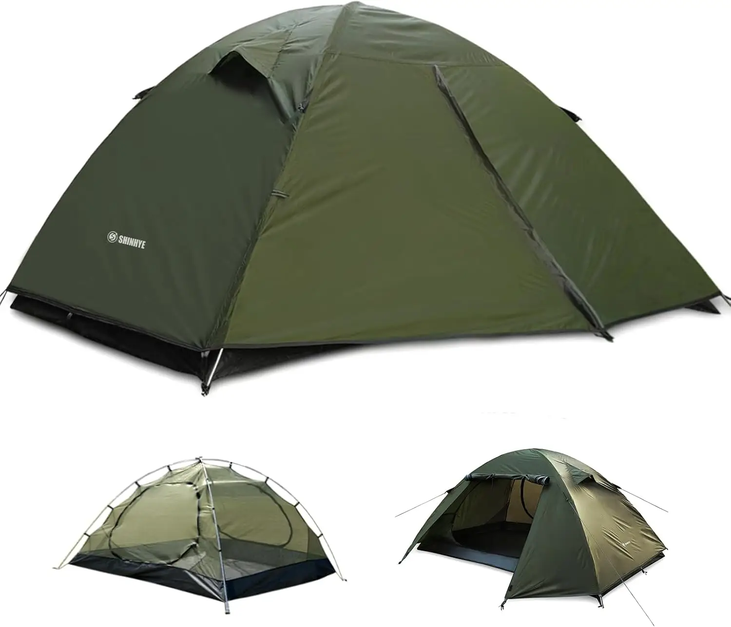 

Ultralight Waterproof Backpacking Tent for 2-4 Person Camping, Easy Setup with Two Doors and Double Layer