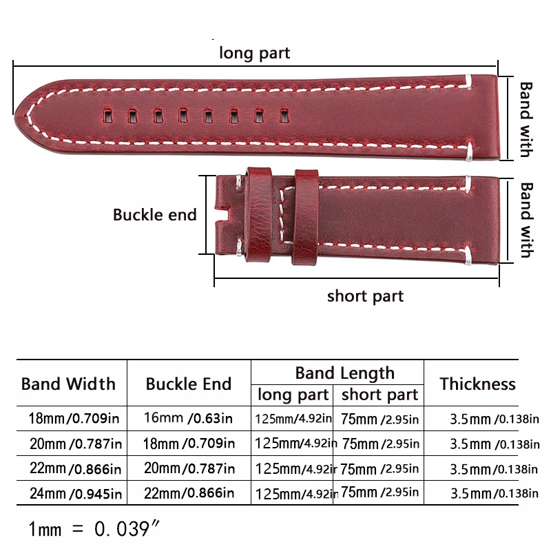 Premium Retro Calf Leather Watchbands 18 20 22 24 mm for Samsung Huawei Quick Release Oil Wax Genuine Leather Strap Accessories