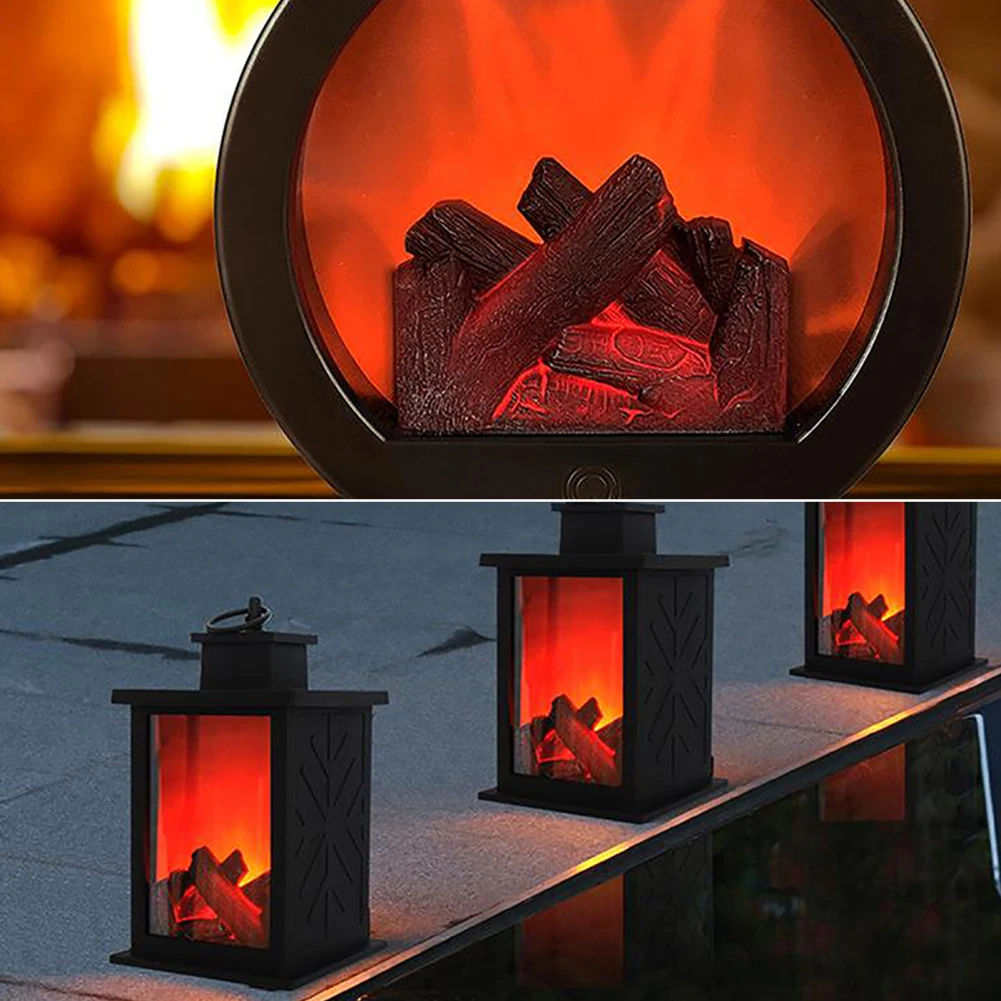 Romantic Led Lamp Simulation Flame Design Fireplace Ornaments For Home Garden Villa Park Decoration