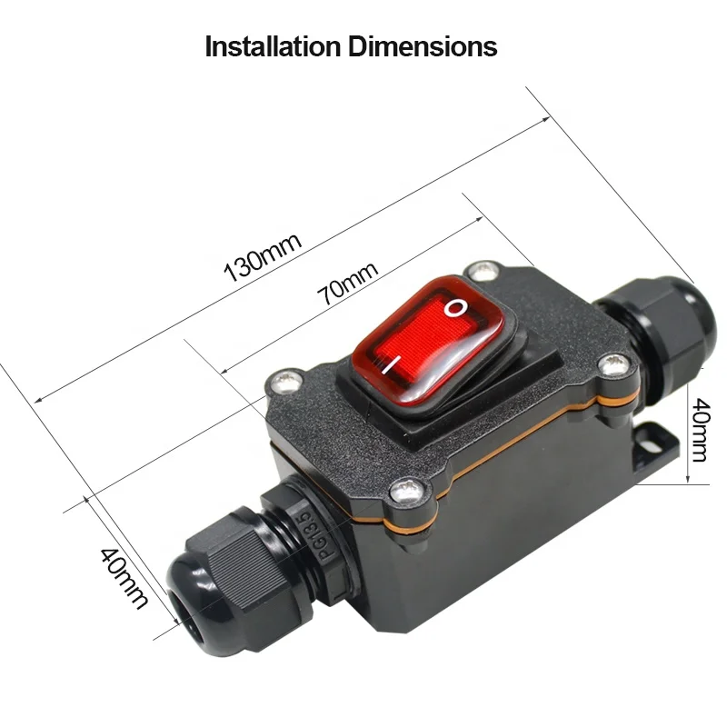 250V 25A Waterproof Inline Cord Switch 3Pin Industrial Rocker Switch for On-Off Functionality New Zealand Designed Manufactured