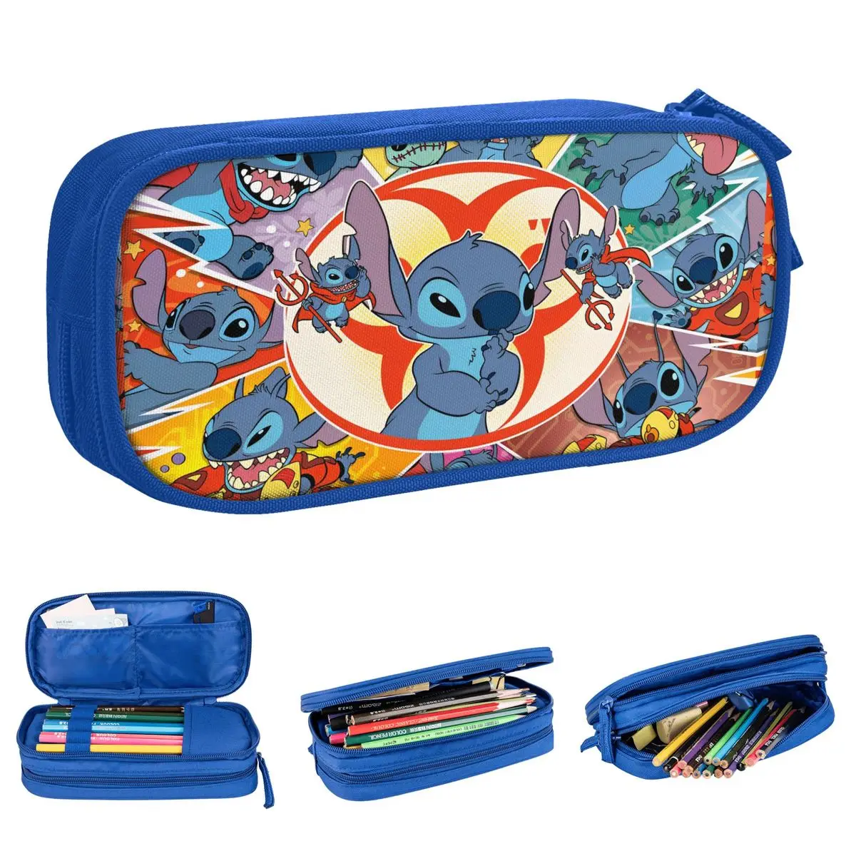 

Stitch Fantasy Cartoon Pencil Case Super Hero Pencilcases Pen Box for Girls Boys Large Storage Bags Office Gifts Accessories
