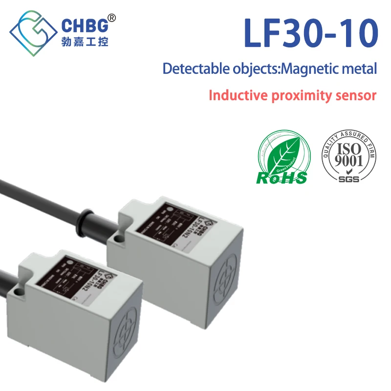 

CHBG LF30 Inductive Proximity Sensor NPN PNP DC AC NO NC10-30VDC IP67 Intelligent Square Metal Switch Sensing Distance 10mm
