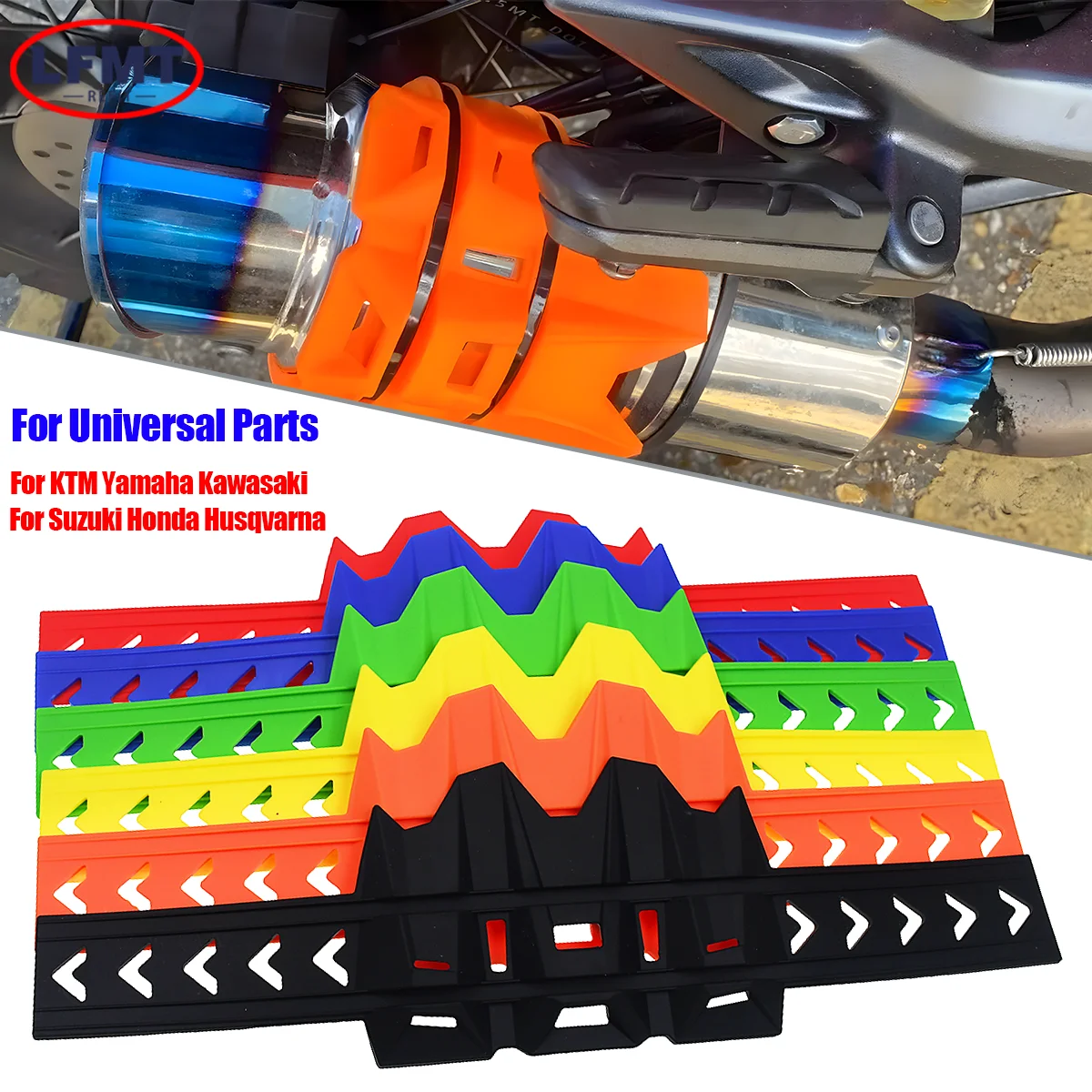 Für KTM EXC EXCF XC XCF XCW SX SXF TPI SECHS TAGE Auspuff Endrohr Schutz Abdeckung Schutz 125 200 250 300 350 450 500 Universal