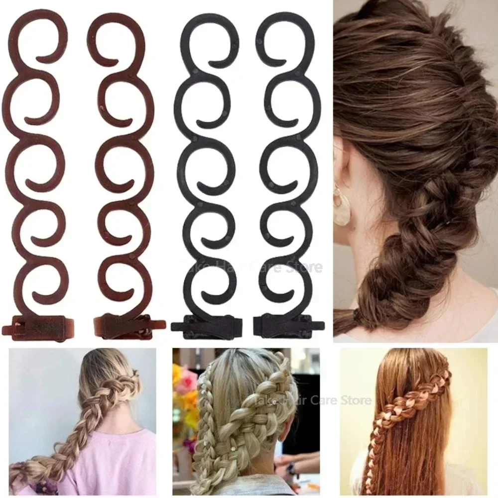 Hair Braiding Tool Lady Hair Ponytail Twist Styling Clip Braider Roller Bun Maker DIY Hairstyle Band Accessories Для Волос
