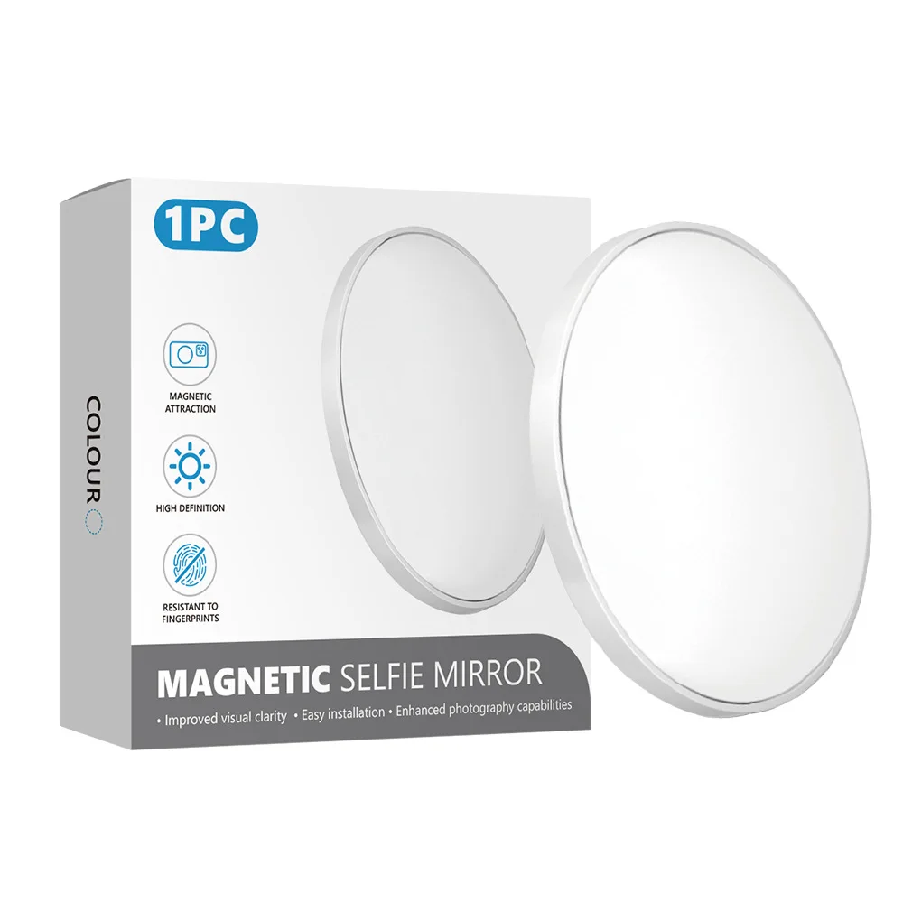 MagSafe Aluminum Alloy Selfie Mirror with Magnetic Absorption for iPhone 16, Photography Auxiliary Tool, Convex Mirror