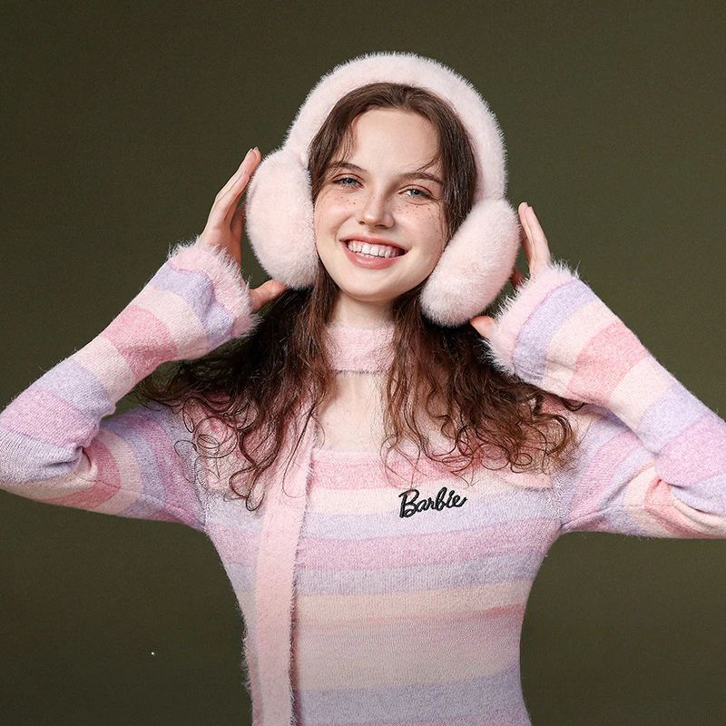 New Winter Warm Earmuffs Solid Color Antifreeze and Windproof Foldable Cycling Plush Ear Warmer Presents for Girlfriend