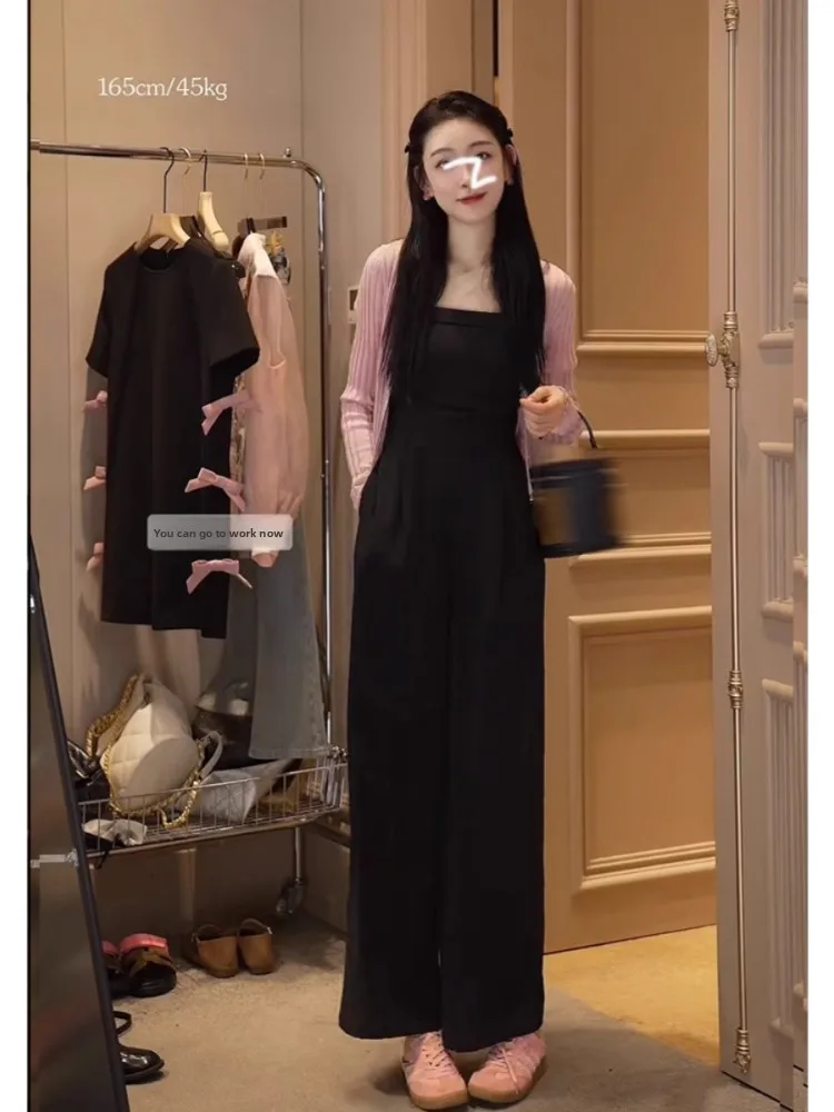 

Oajier Flagip Store Bla-Piece Suit Women's Clothing op Younger Slim Straight Leg Pants High Waist Long Pants