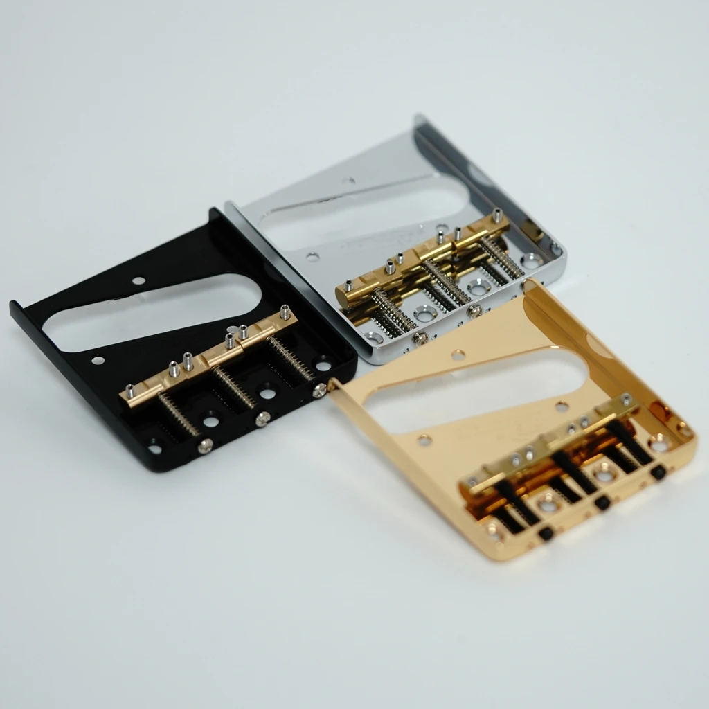 Gold Silver Black WILKINSON- WTB Guitar Bridge Vintage Telecaster- Compensated Brass Saddle Made in Korea