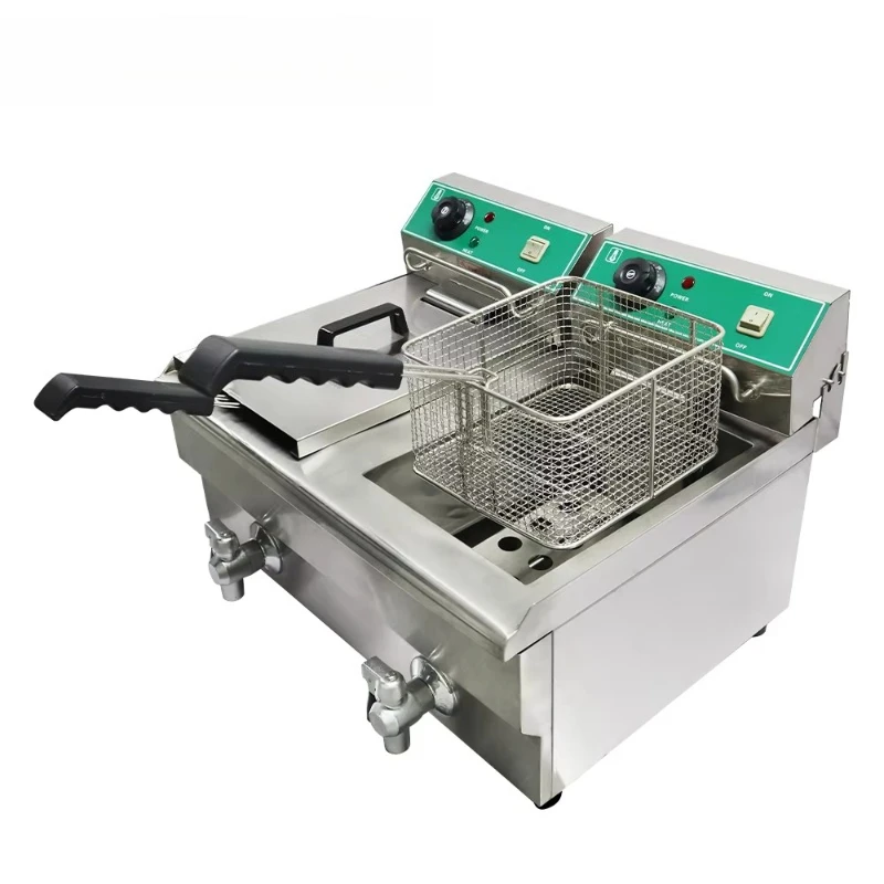 13+13L Stainless Steel Electric Deep Fryer Potato Chip Fryer Freidora Electrica