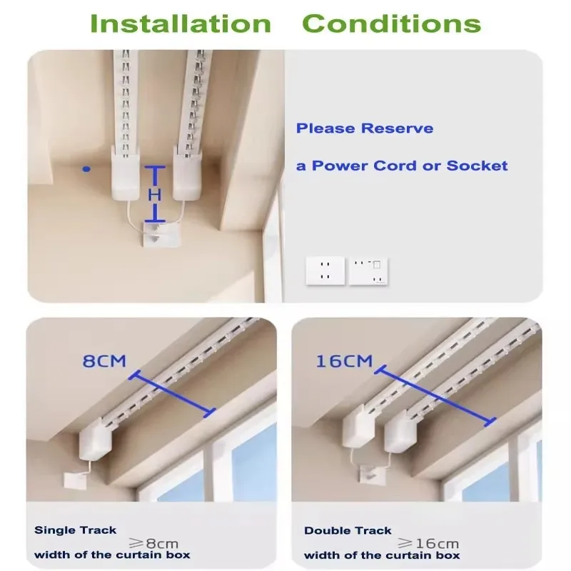 Tuya Zigbee Mini Smart Curtain Motor Electric Curtain Automatic System Rail Rod Support Alexa Alice Google Assistant Smartthings