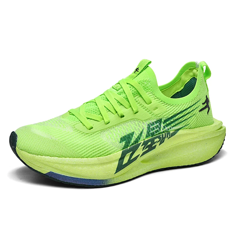 

Sports and leisure shoes, men's shoes, marathon oversized air cushioned shoes, fly woven all season rubber, wear-resistant, anti
