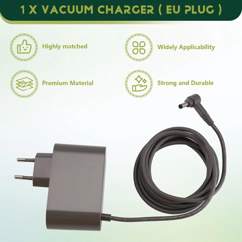 A52Q-vervangende oplader voor Dyson V10 V11 V12 V15 SV12 Absolute Animal draadloze stofzuiger 30.45V 1.1A Eu-stekker