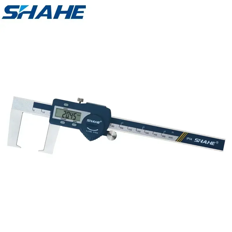 SHAHE 0-150/200/300mm Digital Outside Groove Caliper With Flat Points Paquimetro Digital Vernier Caliper Digital Caliper Steel