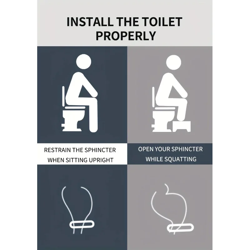 1Pc Anti-Slip Thickened Toilet Step Stool, Squat Aid Foot Rest for Adults, Kids & Pregnant Women, Bathroom Potty Helper Accessor image 6