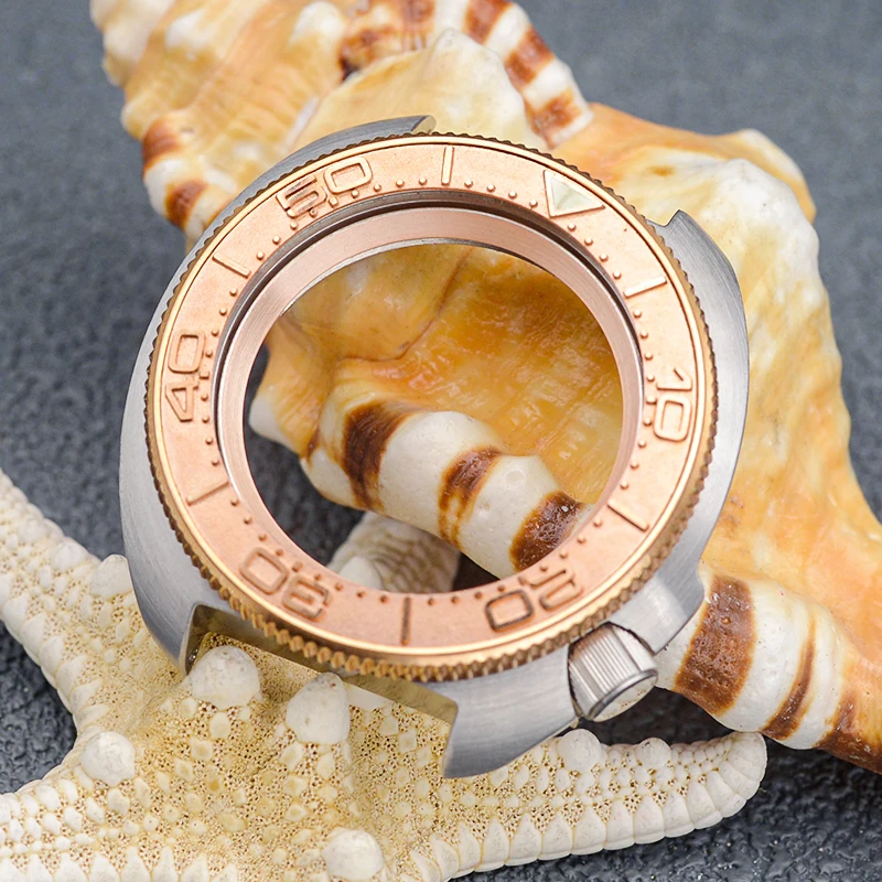 Seiko Silver Sapphire Glass NH35 Case Fit SKX 6105 6309 Turtle Abalone NH35 movimenti cassa trasparente orologio posteriore sostituire le parti